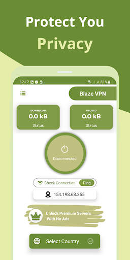 Android application Blaze VPN screenshort