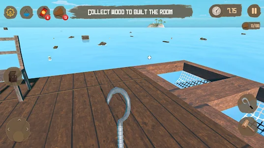 Raftüberleben 3D -Ozeanspiel