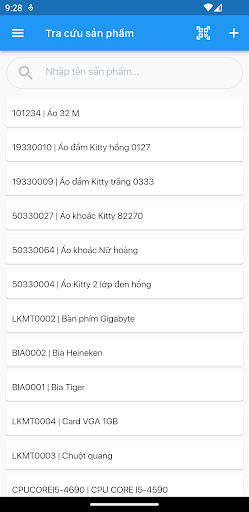 Android application VsoftApp-Quản lý bán hàng screenshort