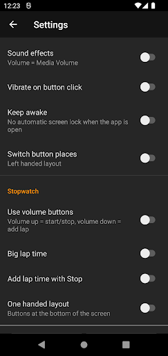 Stopwatch Pro Screen 3
