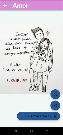 Android application Día del Amor y la Amistad screenshort