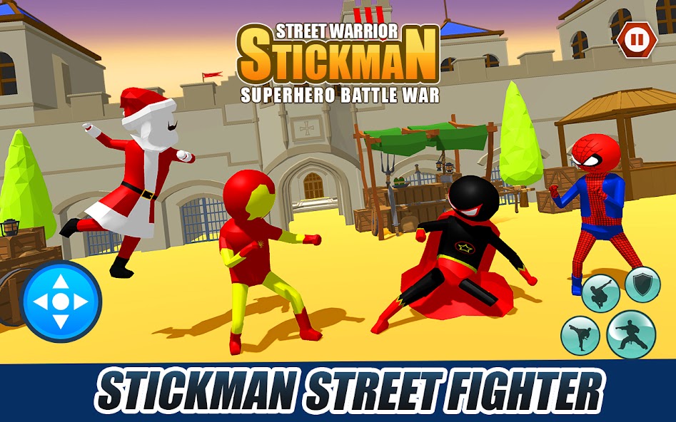 Stickman War City Fighter Gang v1.0.2 APK + Mod [Remove ads][Weak enemy] for Android