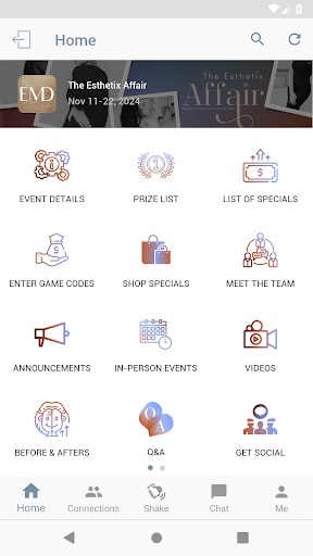 Screenshot of EMD Beauty Events