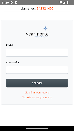 Android application Vear Norte screenshort