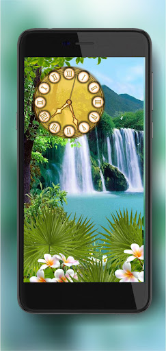 Jungles Waterfalls Clock