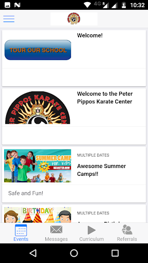 Android application Peter Pippos Karate Center screenshort
