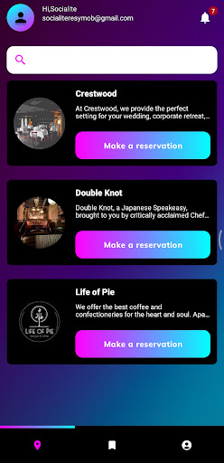 Android application Socialite Resy screenshort