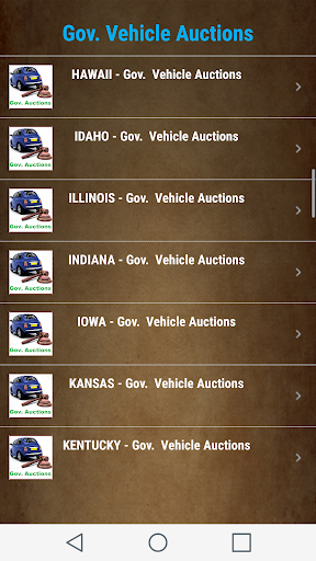 Gov. Vehicle Auction  Listings