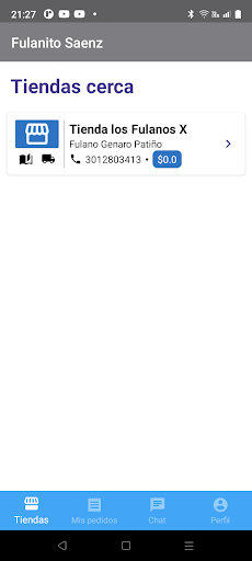 Android application Tendero a tu puerta screenshort