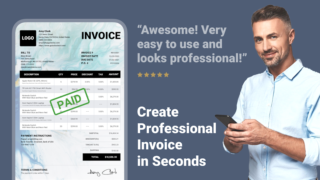 My Invoice Maker & Invoice 1.01.81.1226 APK + Mod (Unlimited money) untuk android