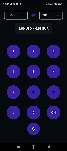 Android application Currency Converter screenshort
