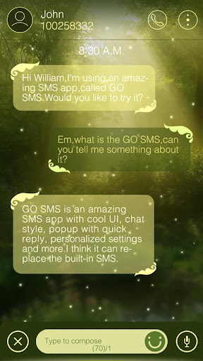 GO SMS SPARK THEME Screen 2