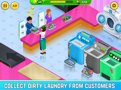 Laundry Shop Washing Game Screenshot