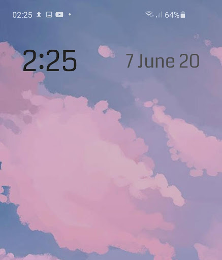 Material digital clock widget Screen 3