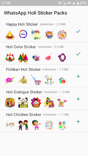 Holi Stickers - WAStickers Screen 2