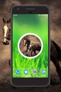 Horse Clock Live Wallpaper Screenshot