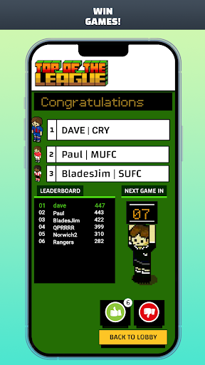 TOTL Football Quiz Screen 3