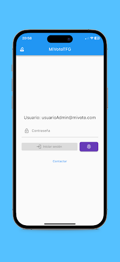 Android application MiVoto screenshort