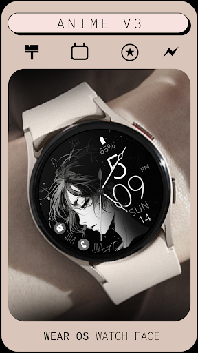 Anime v3 elegant watch face Screen 2