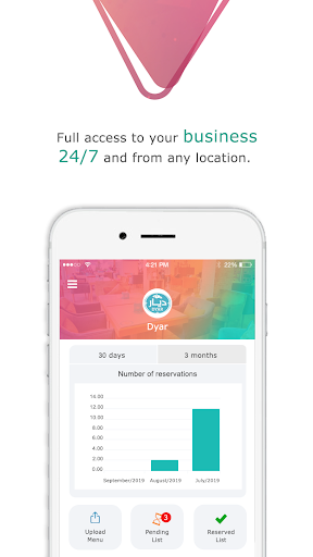 Android application Tarabezah for Business screenshort