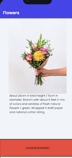 Flowers App Screen 2