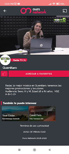 Ours Network Screen 3