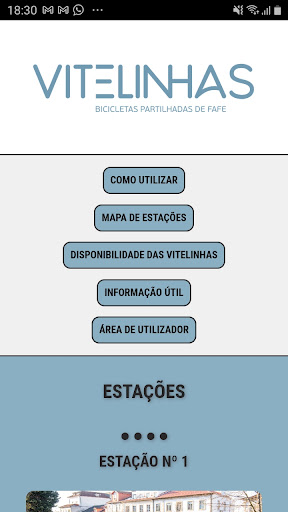 Android application Vitelinhas screenshort