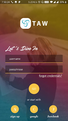 Android application TAW screenshort