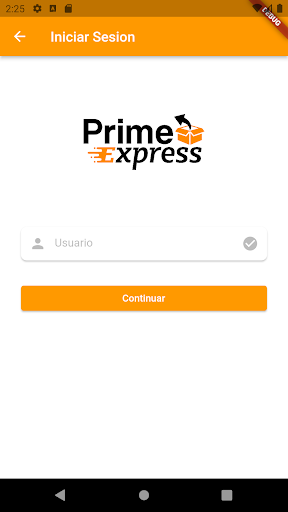 Android application Prime Express screenshort