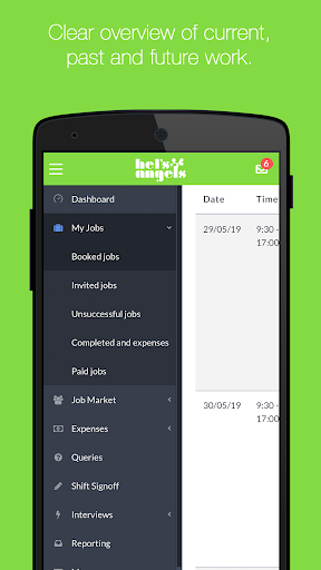 Android application Hel's Angels Staffing screenshort