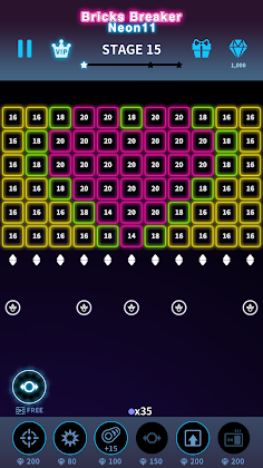 Bricks Breaker Neon 11 - Screenshot 4