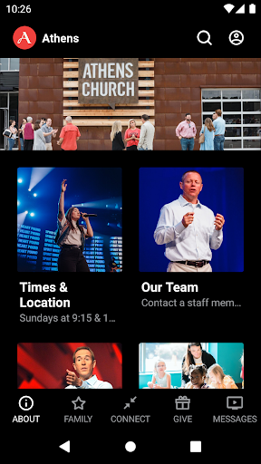 Android application Athens Church screenshort