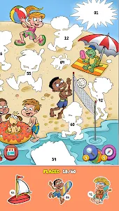 Sticker Book: Coloring Puzzle