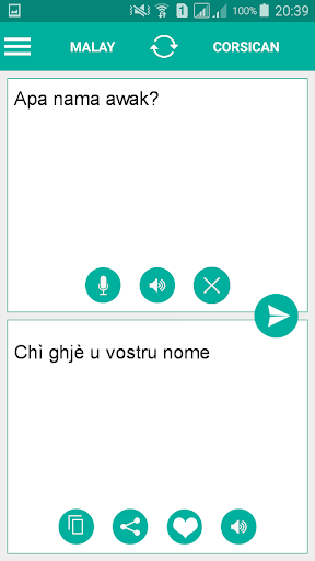 Android application Corsican Malay Translator screenshort