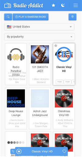 Android application Radio-Addict screenshort
