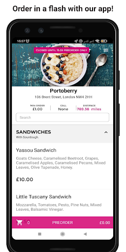 Android application Portoberry screenshort