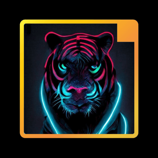 Wallpaper Hewan Neon logo