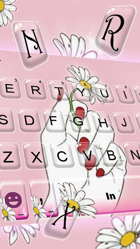 Daisy Hand Keyboard Theme Screen 2