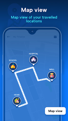 Screenshot of My Location Timeline on Map