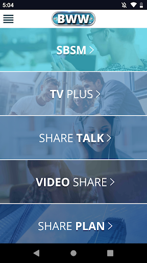 Android application BSM Xstream screenshort