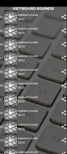 keyboard sounds Screen 2