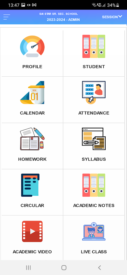 SAI STAR SCHOOL TEACHER APP Screen 2