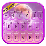 Pink Sky Moon Keyboard Theme icon