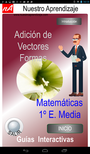Android application Adición de vectores, Formas screenshort