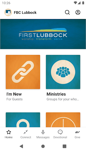 Android application First Baptist Church Lubbock screenshort