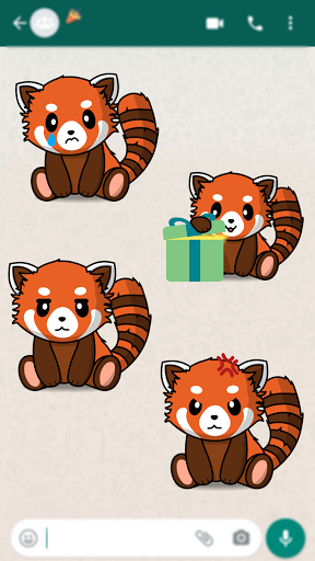Red Panda WAStickerApps Screen 3