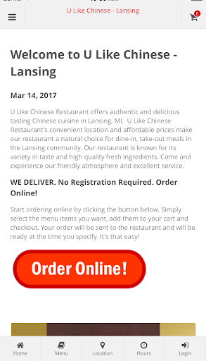 Android application U Like Chinese - Lansing screenshort