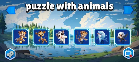 Animals - puzzle for kids