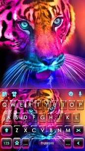 Fluorescent Neon Tiger Keyboard Theme Apk app for Android 5