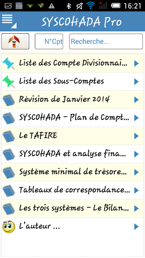 Android application SYSCOHADA Pro screenshort